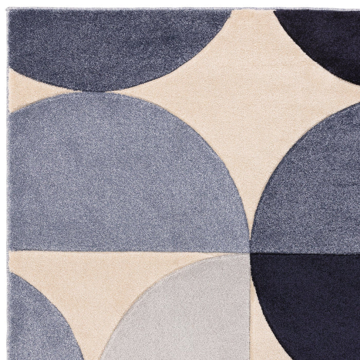 Atmacha Home And Living Rug Sketch Curve Blue Rug Sk14