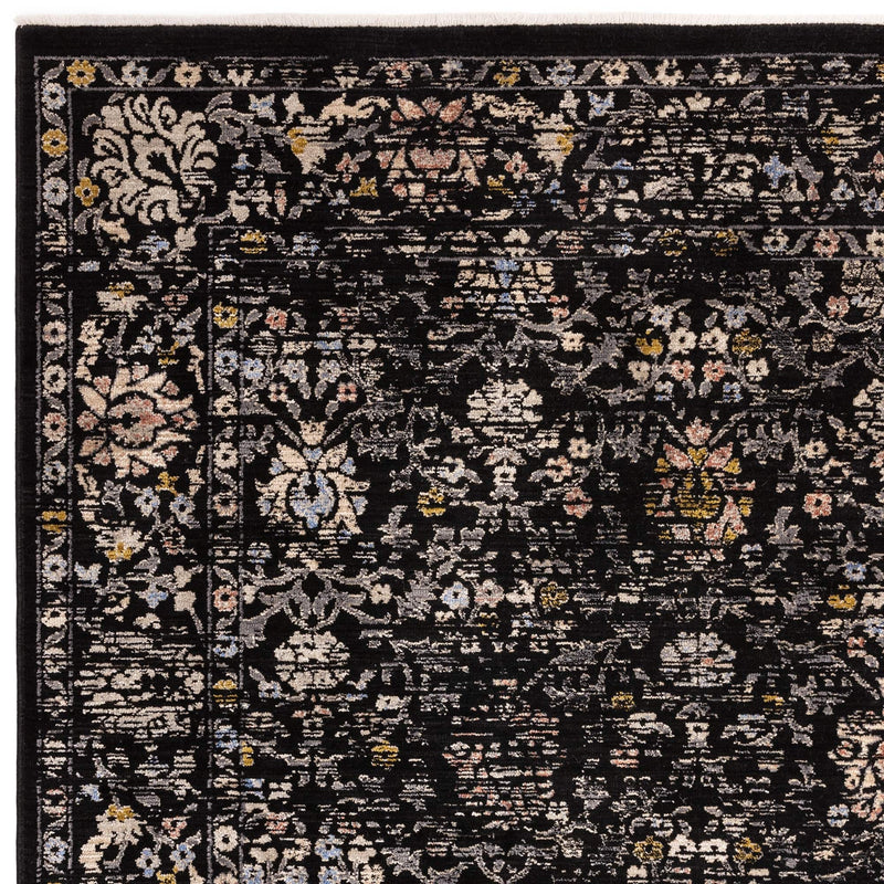Atmacha Home And Living Rug Sovereign Black Vintage Floral Rug