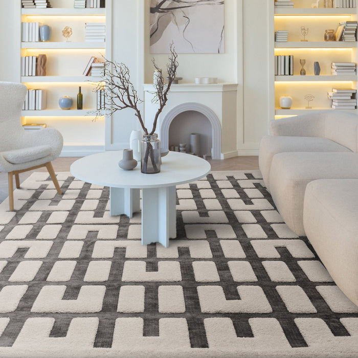 Atmacha Home And Living Rug Valley Charcoal/Ivory Junction Rug