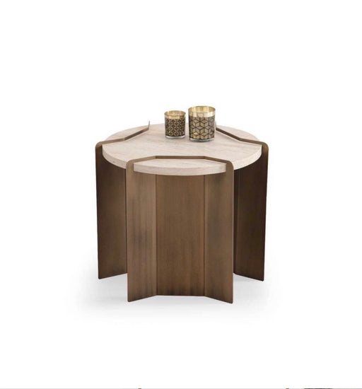 Atmacha Home And Living Side Table Travertine / Travertine Molly Side Table