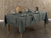 Atmacha Home And Living Tablecloth Set Eva 26-Piece Luxury Table Set -  Ecru Gold | ATMACHA HOME & LIVING