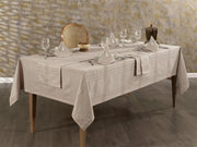 Atmacha Home And Living Tablecloth Set Eva 26-Piece Luxury Table Set -  Ecru Gold | ATMACHA HOME & LIVING