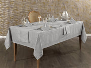 Atmacha Home And Living Tablecloth Set Eva 26-Piece Luxury Table Set -  Ecru Gold | ATMACHA HOME & LIVING