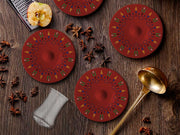 Atmacha Home And Living Tea Glass and Saucer Dervish ADZ Horus Tea Glass and Saucer - Red