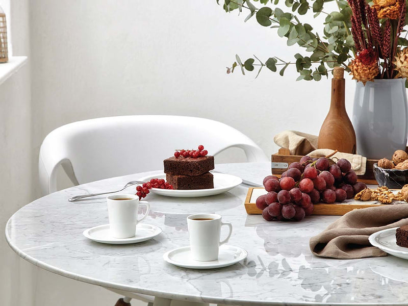 Atmacha Home And Living Tea Glass and Saucer Eser-i Istanbul Cup and Saucer - White - 220 cc