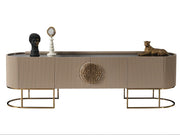 Atmacha Home And Living TV Unit Cappuccino / Gold / With Fireplace Gucci TV Unit