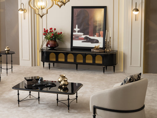 Atmacha Home And Living Tv Unit TV Stand / Antique Brass Knightsbridge TV Stand