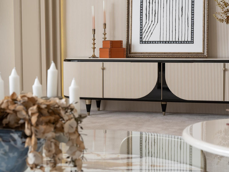 Atmacha Home And Living Tv Unit TV Stand / Antique Brass Nora TV Stand