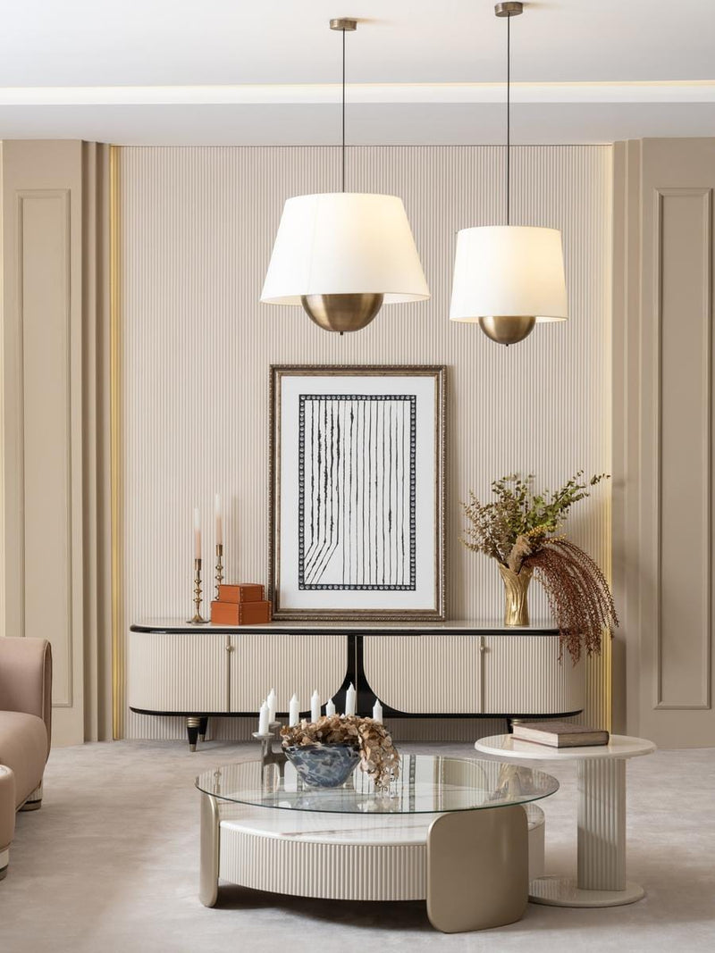 Atmacha Home And Living Tv Unit TV Stand / Antique Brass Nora TV Stand