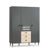 Atmacha Home And Living Wardrobe 3 Door Robin Wardrobe