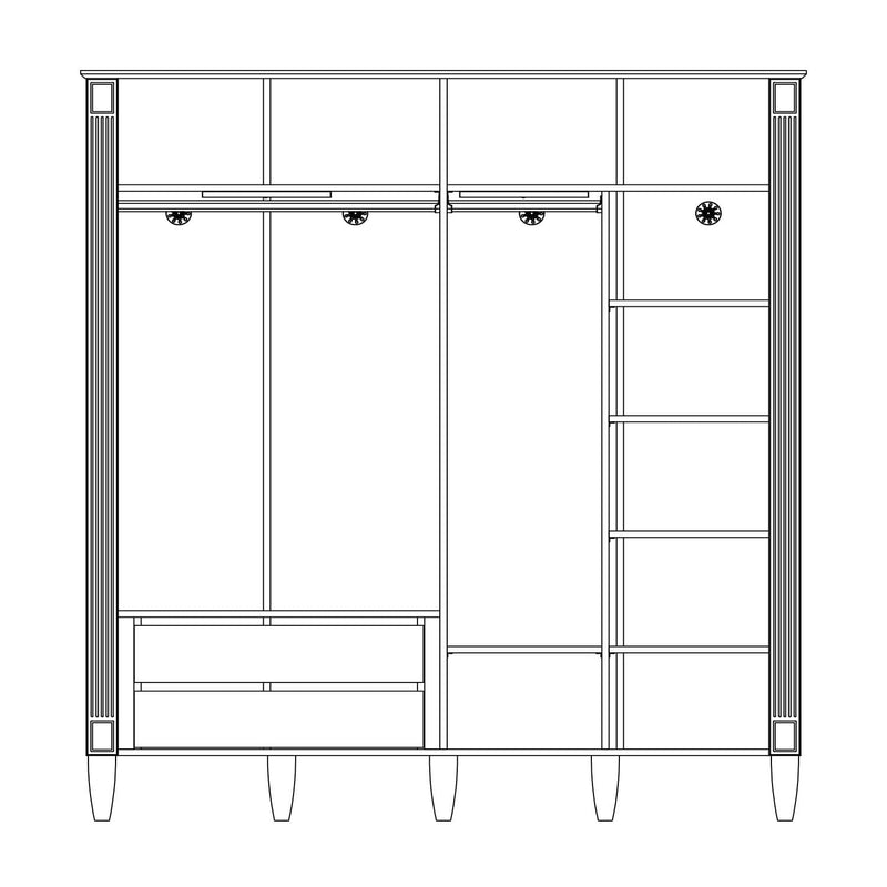Atmacha Home And Living Wardrobe Vega Wardrobe