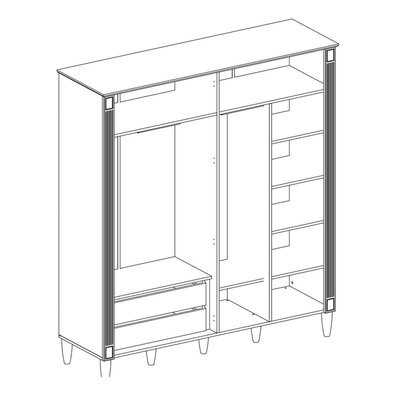 Atmacha Home And Living Wardrobe Vega Wardrobe