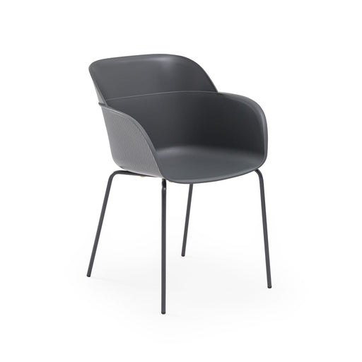 Atmacha Home & Living Armchair Anthracite / Anthracite Coated Metal Shell-M Armchair