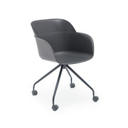Atmacha Home & Living Armchair Anthracite / Anthracite Coated Metal Shell-O Armchair