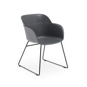 Atmacha Home & Living Armchair Anthracite / Anthracite Coated Metal Shell-U Armchair