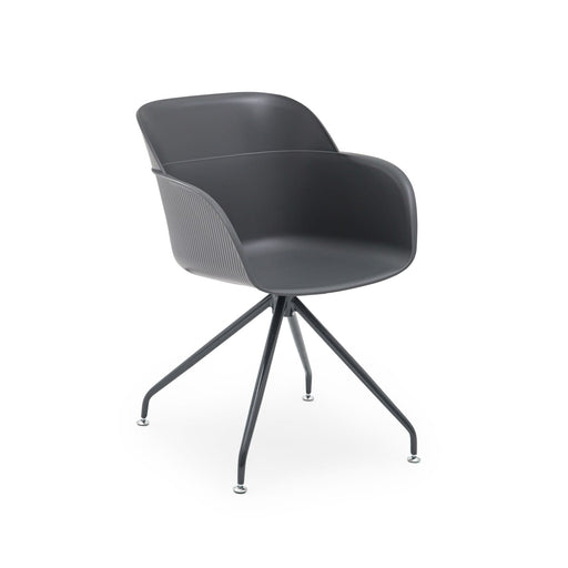 Atmacha Home & Living Armchair Anthracite / Anthracite Coated Metal Shell-Z Armchair