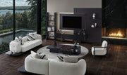 Sorell Armchair — in a window-lit living room beside coordinating furniture
