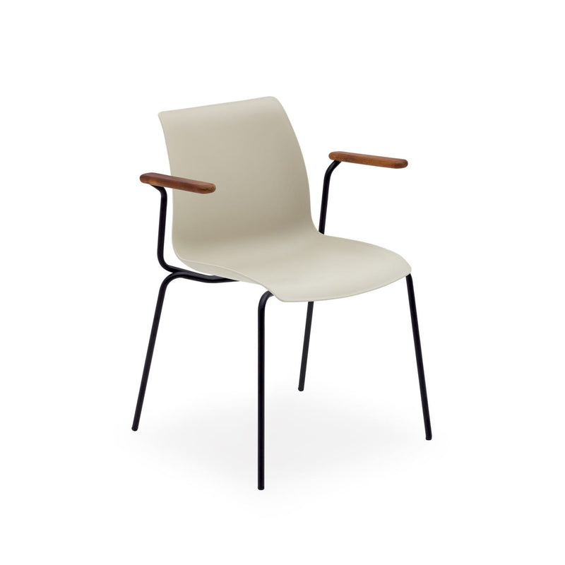 Atmacha Home & Living Armchair Beige / Black Painted Metal Laser-T Armchair