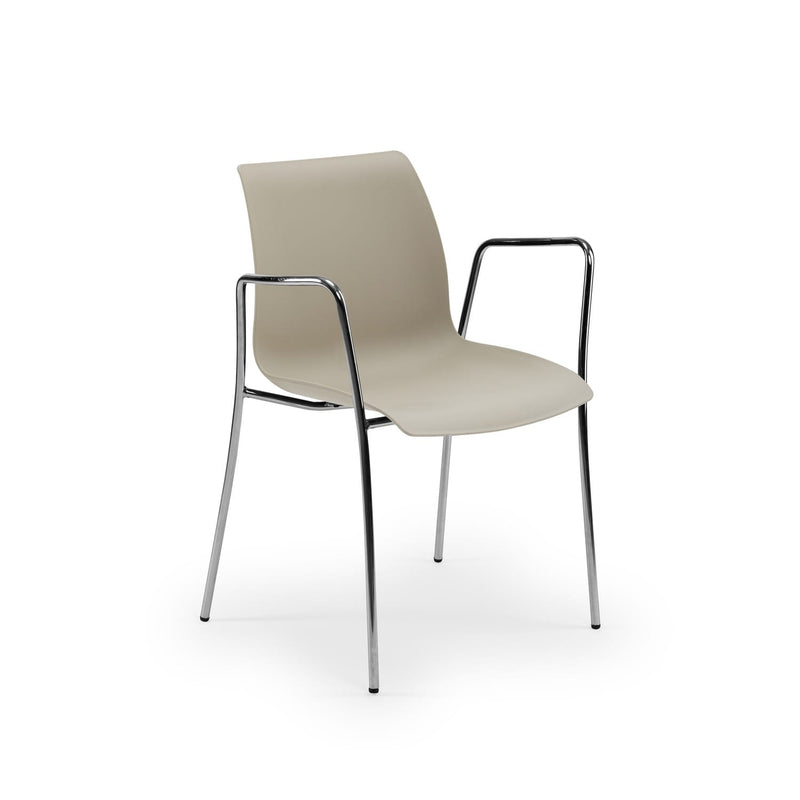 Atmacha Home & Living Armchair Beige / Chrome Coated Laser-M Armchair