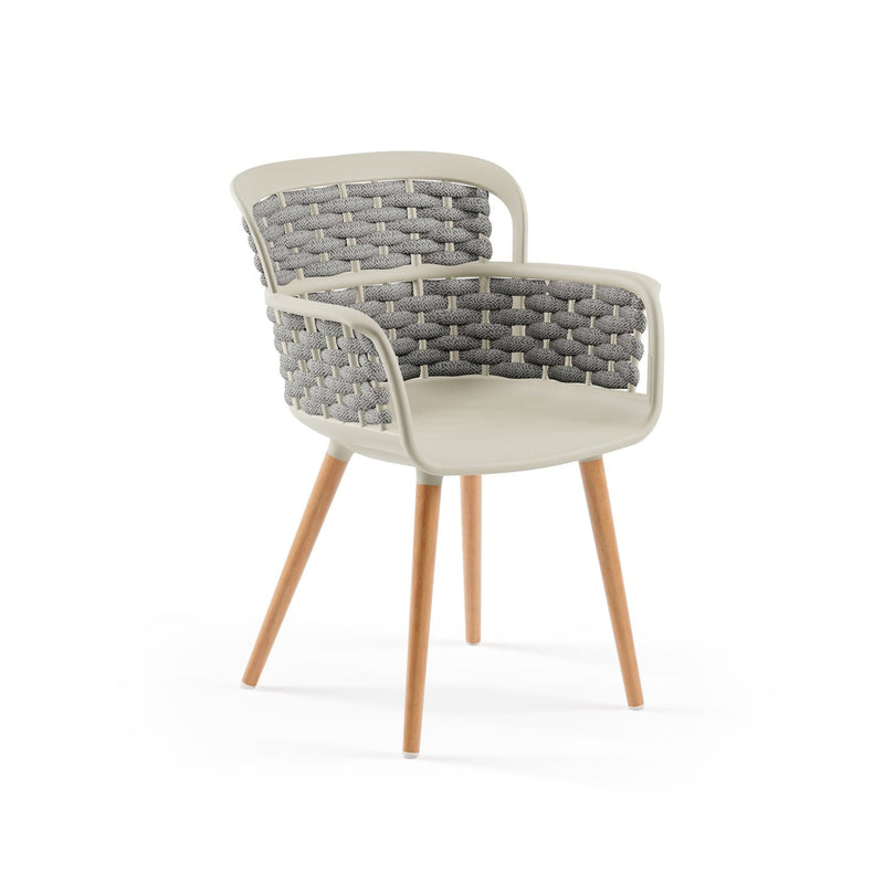 Atmacha Home & Living Armchair Beige / Grey Eva-N Knitted Armchair