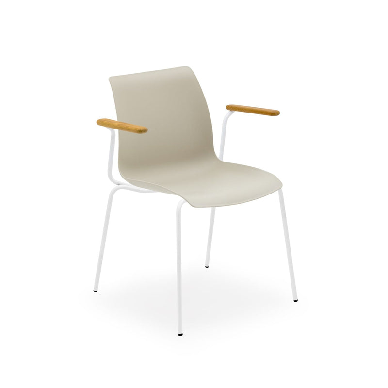 Atmacha Home & Living Armchair Beige / White Painted Metal Laser-T Armchair
