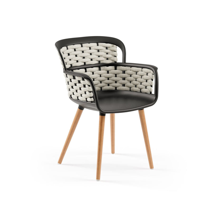 Atmacha Home & Living Armchair Black / Beige Eva-N Knitted Armchair