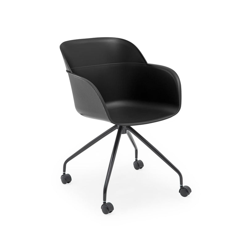Atmacha Home & Living Armchair Black / Black Painted Metal Shell-O Armchair
