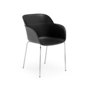 Atmacha Home & Living Armchair Black / Chrome Coated Shell-M Armchair
