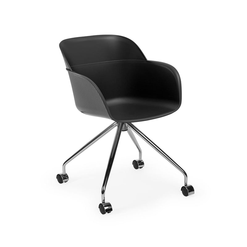 Atmacha Home & Living Armchair Black / Chrome Coated Shell-O Armchair