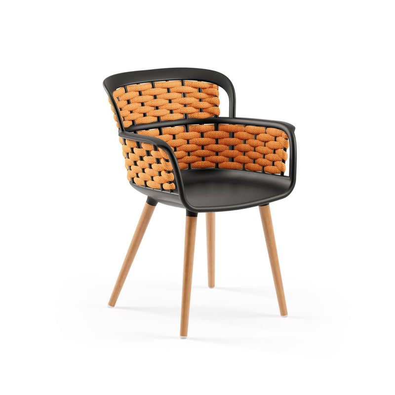Atmacha Home & Living Armchair Black / Orange Eva-N Knitted Armchair