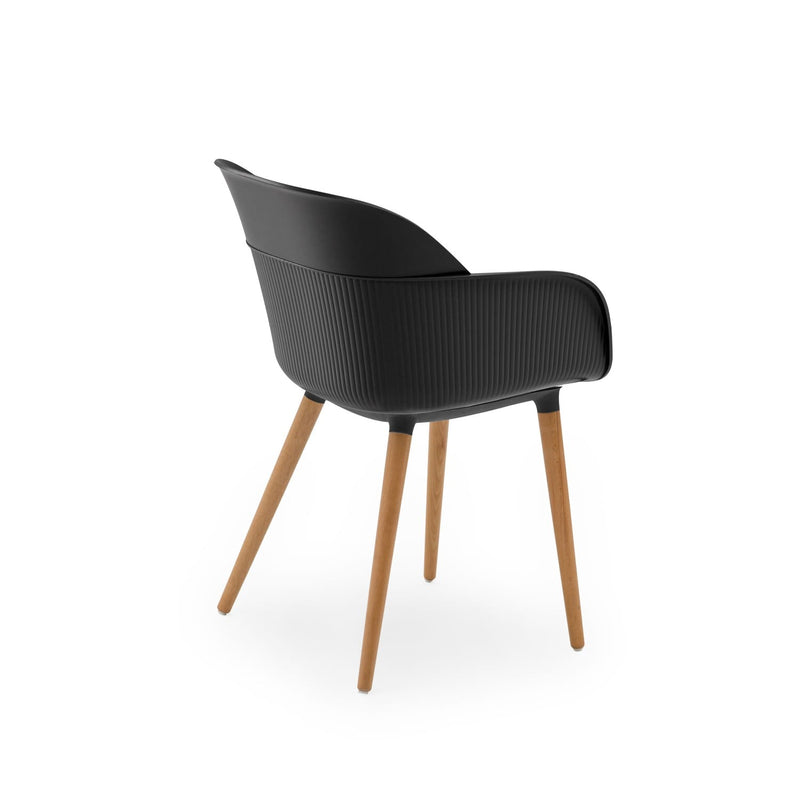 Atmacha Home & Living Armchair BLACK Shell-N Armchair