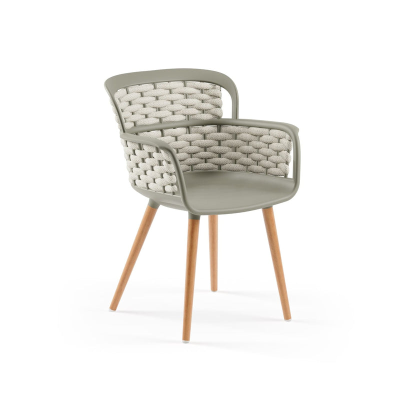 Atmacha Home & Living Armchair Cement Gray / Beige Eva-N Knitted Armchair
