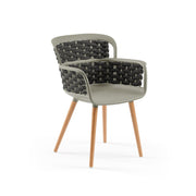 Atmacha Home & Living Armchair Cement Gray / Black Eva-N Knitted Armchair