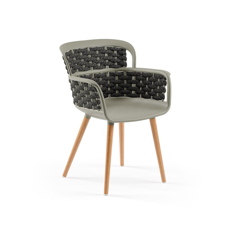 Atmacha Home & Living Armchair Cement Gray / Black Eva-N Knitted Armchair