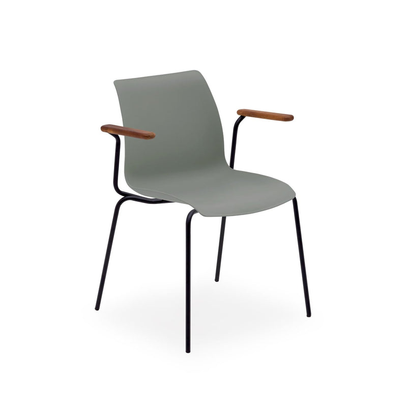 Atmacha Home & Living Armchair Cement Gray / Black Painted Metal Laser-T Armchair