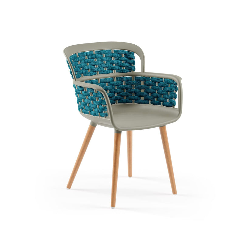 Atmacha Home & Living Armchair Cement Gray / Blue Eva-N Knitted Armchair