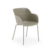 Atmacha Home & Living Armchair Cement Gray / Cement Gray Painted Metal Shell-M Armchair