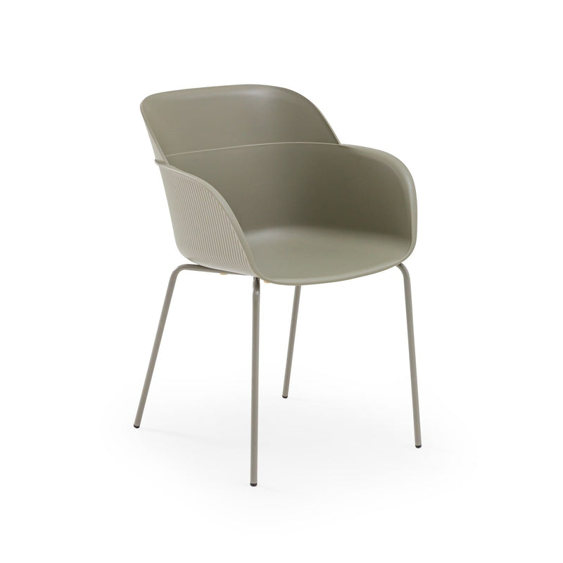 Atmacha Home & Living Armchair Cement Gray / Cement Gray Painted Metal Shell-M Armchair