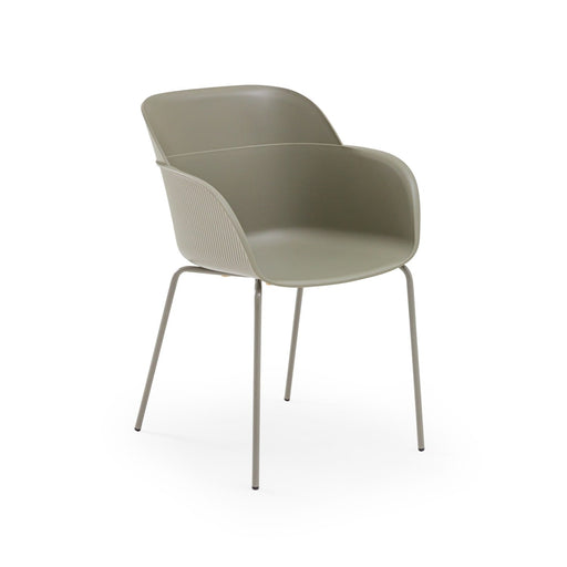 Atmacha Home & Living Armchair Cement Gray / Cement Gray Painted Metal Shell-M Armchair