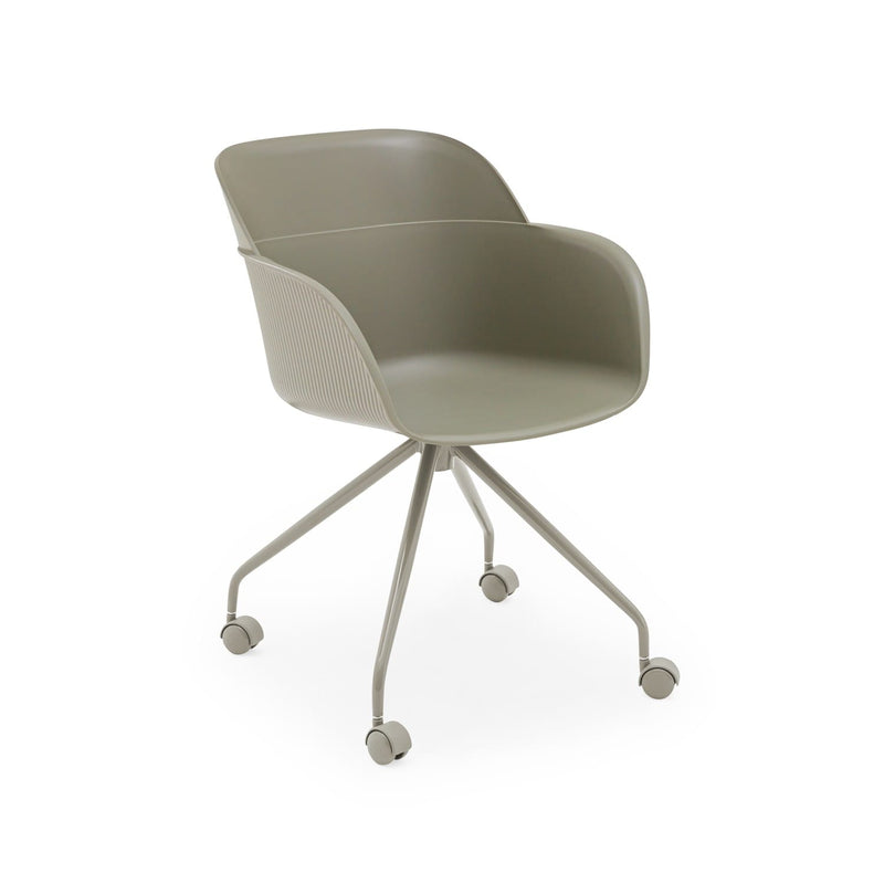 Atmacha Home & Living Armchair Cement Gray / Cement Gray Painted Metal Shell-O Armchair