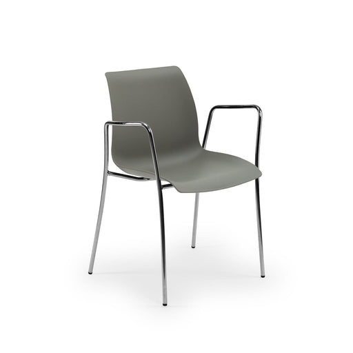 Atmacha Home & Living Armchair Cement Gray / Chrome Coated Laser-M Armchair