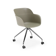 Atmacha Home & Living Armchair Cement Gray / Chrome Coated Shell-O Armchair