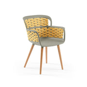 Atmacha Home & Living Armchair Cement Gray / Yellow Eva-N Knitted Armchair