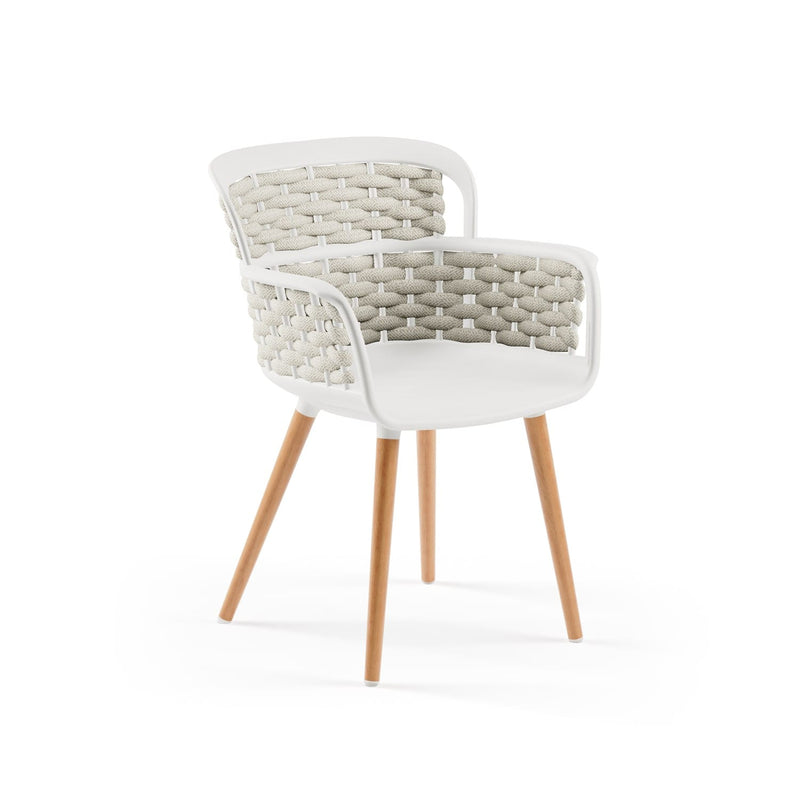Atmacha Home & Living Armchair Ivory White / Beige Eva-N Knitted Armchair