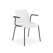 Atmacha Home & Living Armchair Ivory White / Black Painted Metal Laser-T Armchair