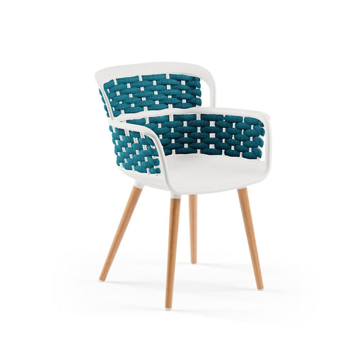 Atmacha Home & Living Armchair Ivory White / Blue Eva-N Knitted Armchair