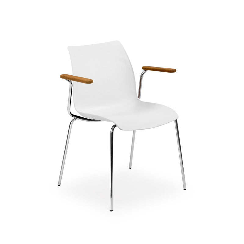Atmacha Home & Living Armchair Ivory White / Chrome Coated Laser-T Armchair