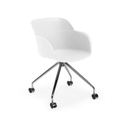 Atmacha Home & Living Armchair Ivory White / Chrome Coated Shell-O Armchair