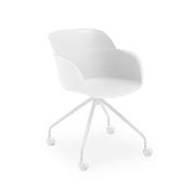 Atmacha Home & Living Armchair Ivory White / White Painted Metal Shell-O Armchair
