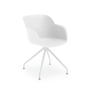Atmacha Home & Living Armchair Ivory White / White Painted Metal Shell-Z Armchair